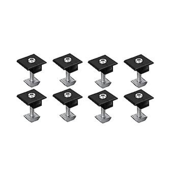 8-pack Centrum 30 mm T-spår Fotovoltaisk Justerbar Solpanel Centrumklämma