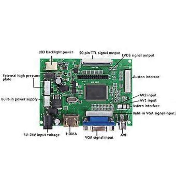 AT070TN90/92/94 7 tuuman VGA 50pin LCD-ohjainkortti LCD TTL LVDS -ohjainkortti