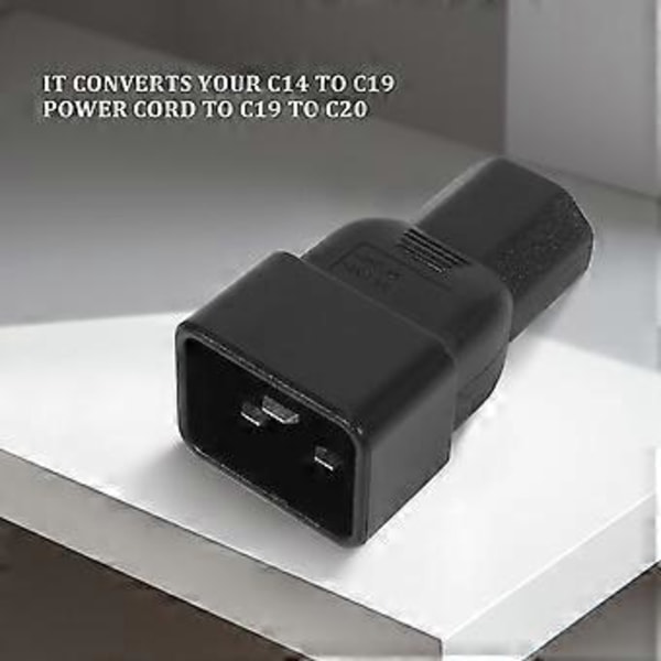 Beige Färg IEC 320 C13 till C20 AC Adapter, IEC 15A till 10A, 16A till 10A AC Konverterare, C20 16A till C13 10A Strömkontakt