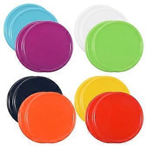 16 Pakning Plastkrukkelokk - Fargede Krukkelokk 100% Kompatible for Ball Kerr Wide Jars (Bred Munn)