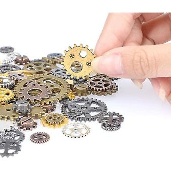 Legeringsväxel DIY Smycken Steampunk Växel Smyckestillbehör (blandade färger) (santanxing)