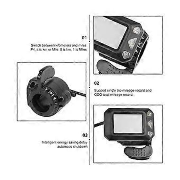 36V 350W Vikbar Scooter Controller Kit Elektrisk Scooter Controller LCD-display Broms Gasreglage Set
