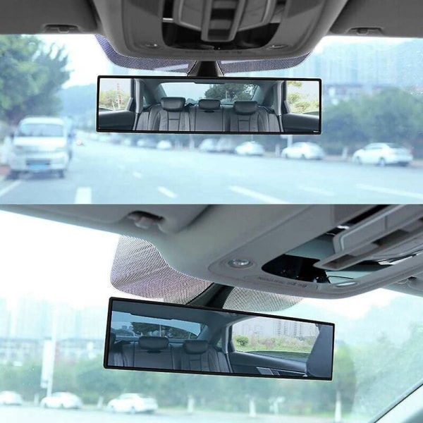 Universal bilens inre backspegel bred konvex antireflex backspegel vidvinkel yta blå bakre V