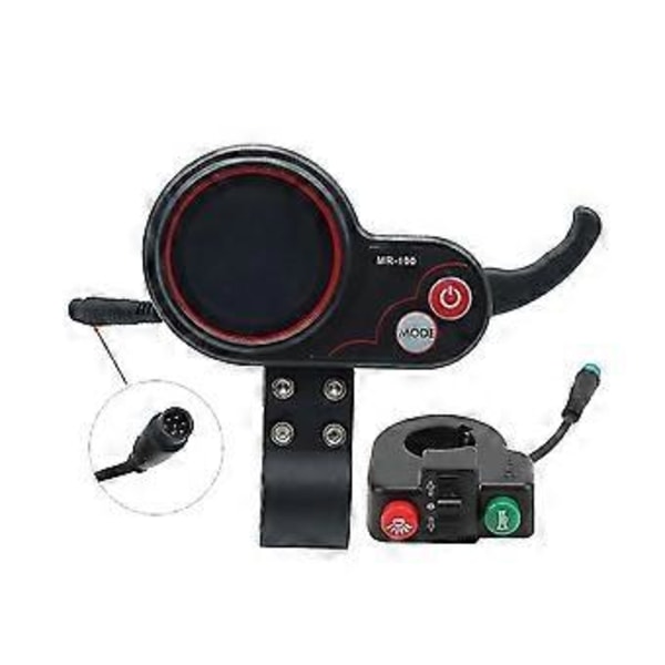 Mr-100 LCD Display Mätare Instrumentpanel 6pin+switch Knapp För Elektrisk Scooter