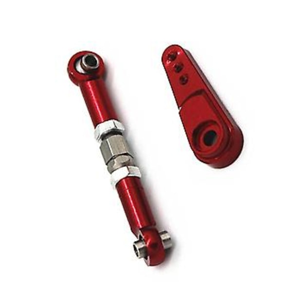 Metallinen servovarsi ja servo-varsi 104009 12402-a RC-auton päivitysosille, punainen
