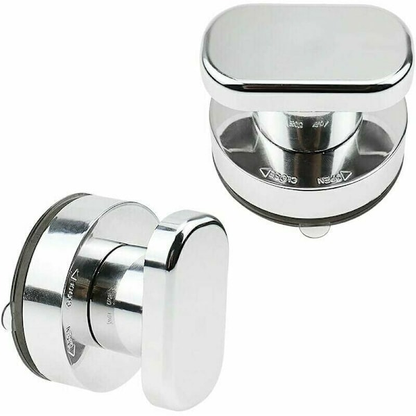 Furniture Handle Suction Handle for Glass Door Shower Strong Suction Cup Drawer Glass Mirror Wall Tiles Handles - 2pcs (Silver)