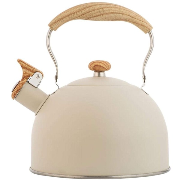 Whistling Kettle, 2.5L Gas Induction Whistling Kettle Stainless Steel Kettle Whistling Teapot Whistling Kettle for Induction Gas Cookers, Easy to Cl