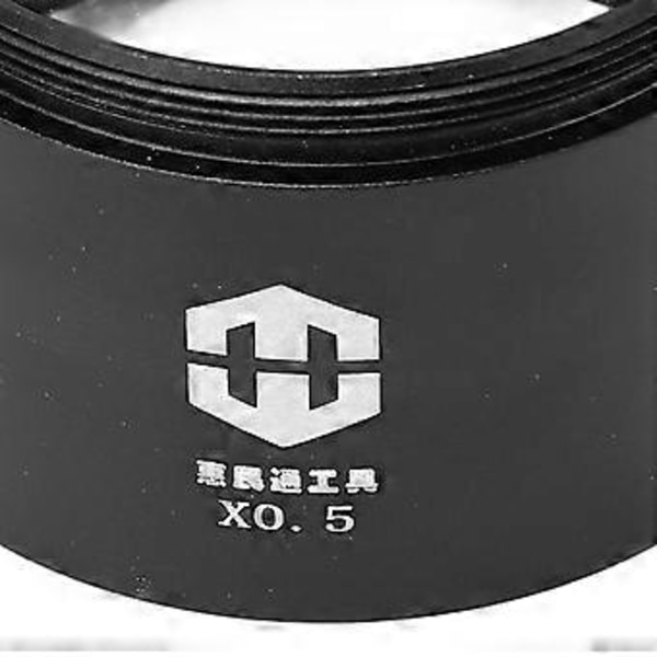 Mikroskop Objektiv Linse 0.5X 48mm Gevind Blåt Lys Blokerende Mikroskop Objektiv Linse Tilbehør Sort