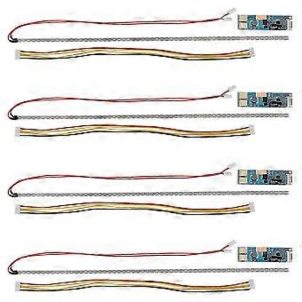 4 stk. 355mm LED-baggrundsbelysningsstrip-kit til opdatering af CCFL LCD-skærm til monitor