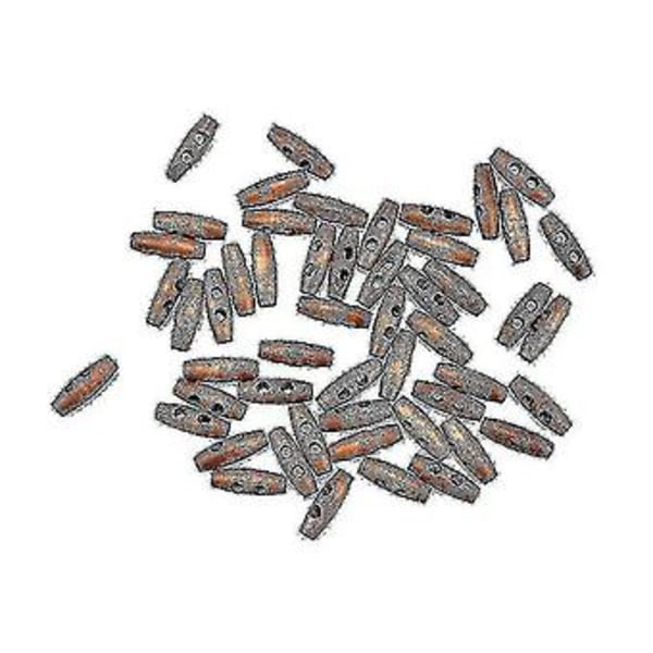 50 Stykker Olivenformede Treknapper Knebelknapper 2 Hull Syknapper For Klesdekor