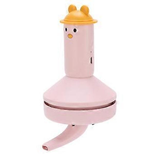 Pink USB-opladelig Bordstøvsuger: Mini Håndholdt Bærbar Bordstøv- og Konfetti Fejemaskine