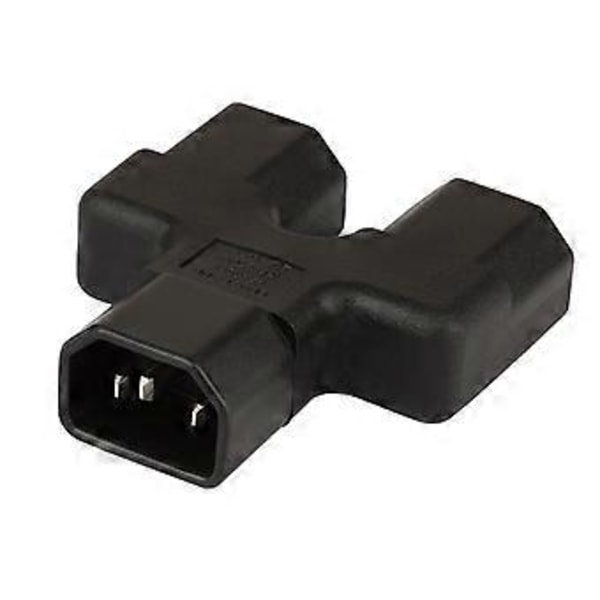 IEC320 C14 Hane till Dubbel C21 Hona Y-typ Splitter Förlängningsadapter