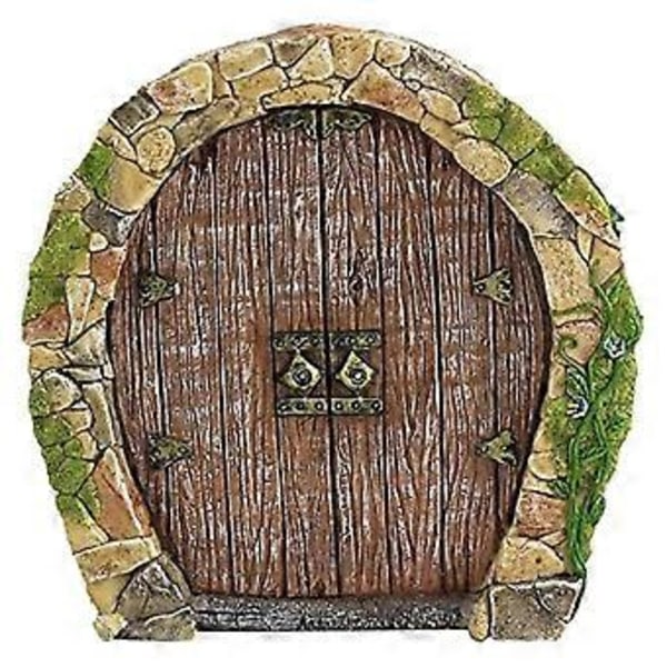 Udendørs Træ Fe Dør, Fe Have Miniature Gnom Hus Døre og Vinduer, Mini Fe Have Skulptur
