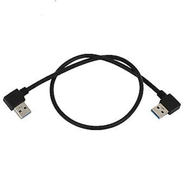 USB 3.0 Typ A 90 Gr Vänster D Till Höger D Förlängningskabel Rak Anslutning 0.5m