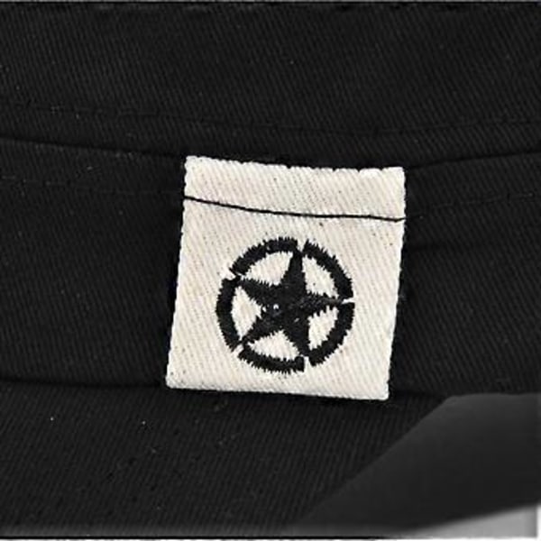 Flad top hat lysplade hat femtakket stjerne buet skygge hat spids skygge hat afslappet solskærm hat