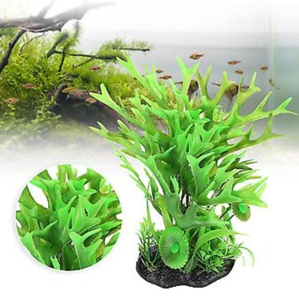 Akvarium Kunstig Simulering Vannplanter for Krypeboks Fisketank Dekor Landskap