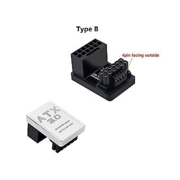 Grafikkort GPU Adapter 180 Graders U-vending Konnektor 12+4p 16p Til 16p Til Stationær Cha