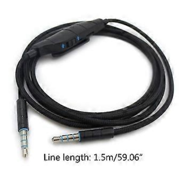 Kuulokemikrofonin kaapeli 60 tuumaa 3,5 mm liitäntä Kirkas ääni 1,5 m pitkä G633 G635 G933 G935 pelikuulokkeille
