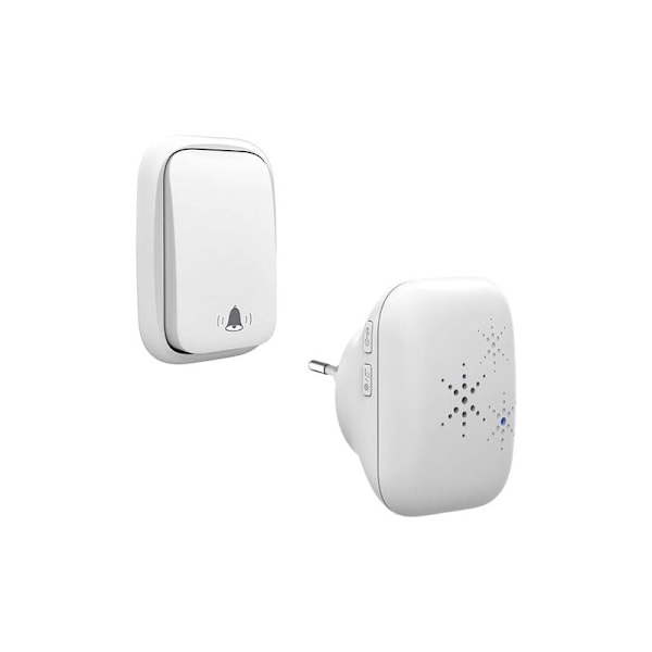 Wireless and Battery-Free Doorbell Outdoor Waterproof IP 65 Snow Rain Humidity,white