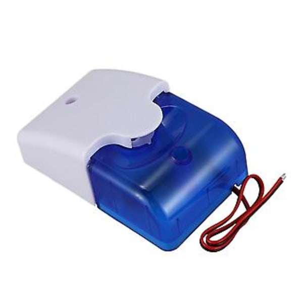 Mini Langallinen Strobovaroitussireeni Kestävä DC 12V Äänihälytys Vilkkuva Valo Äänisireeni Torvi Kotivartiointiin