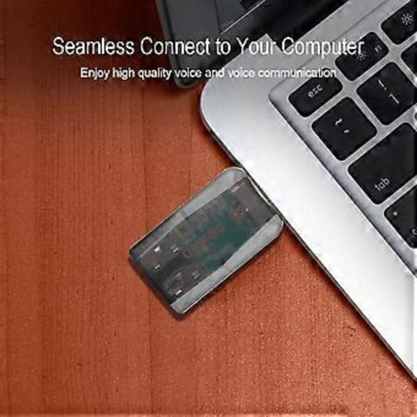 Eksternt USB-lydkort til 3,5 mm port 5.1-kanals 3D-lydadapter for bærbar PC