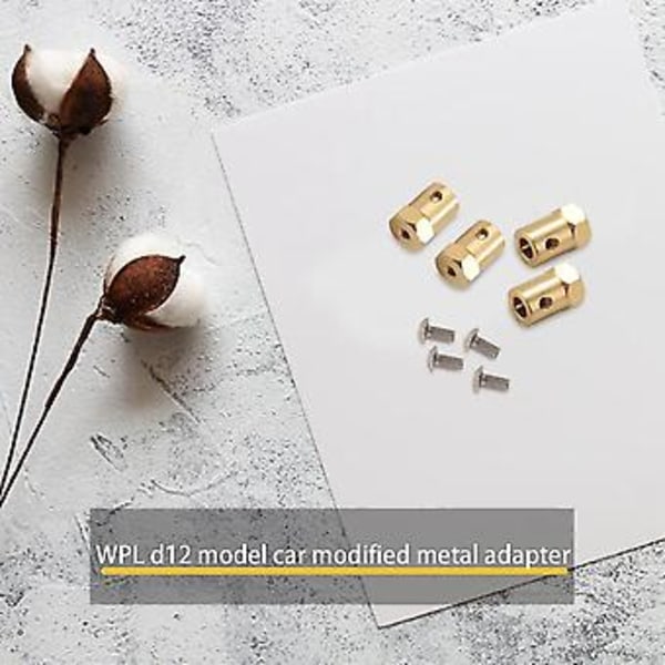 8st 5mm Till 12mm Mässing Kombinerare Hjulnav Hex Adapter För D12 C14 C24 B14 B24 B16 B36 Mn D90 Mn99s