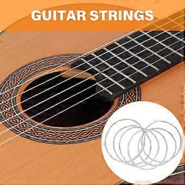 6 stk. .028-.043 6-strengs akustiske guitarstrenge til begyndere og udøvere