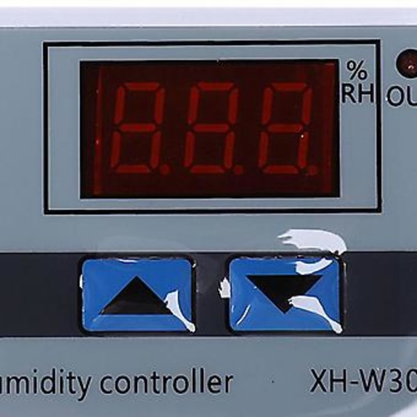 XH-W3005 AC 110-220V 10A Digital Fuktighetskontroller 0-99%RH Fuktighetsregulator Med Fuktighetssensor