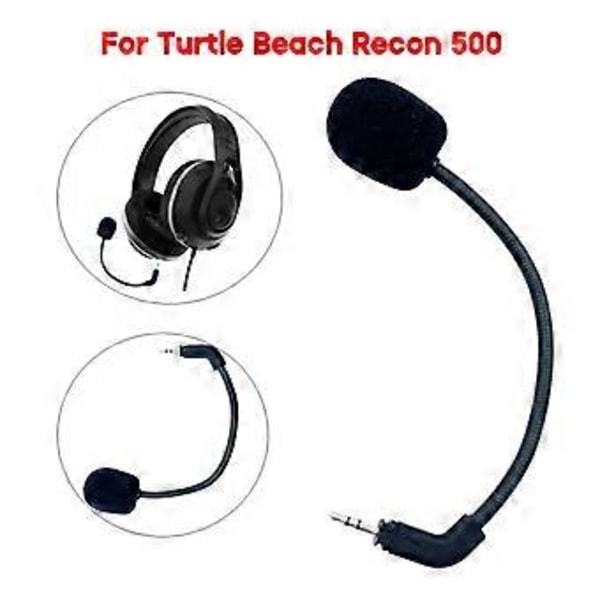 2,5 mm kontakt - Mini Mikrofon för Turtle Beach Recon 500 Gaming Headset Hörlursmikrofon 2,5 Böjd Kontakt Röstmikrofon-