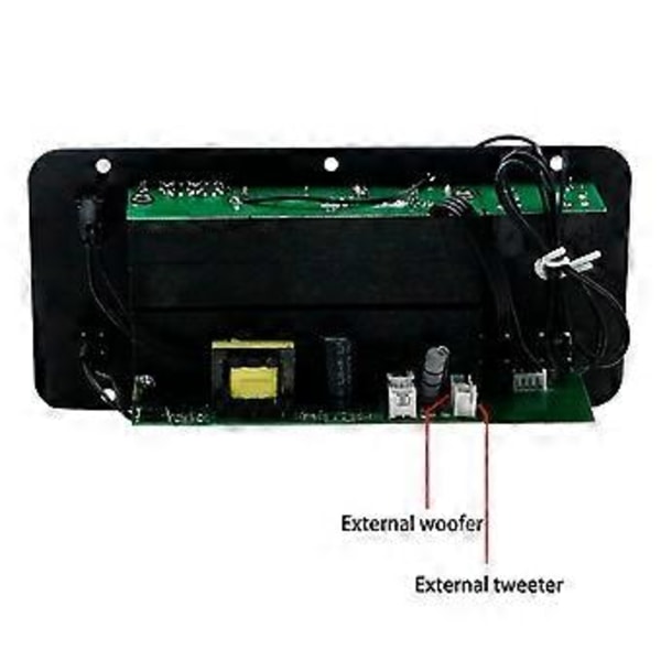 Bil Bluetooth Forstærker til Bil Forstærker Board Dobbelt Mikrofon Karaoke med Moduleret Rumklang (Adapter Inkluderet) EU STIK