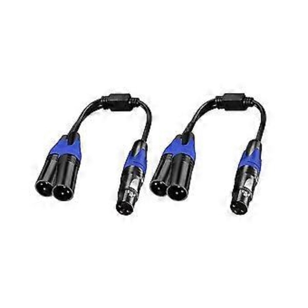 Xlr Splitter Kabel, 1 Xlr Hun Til 2 Xlr Han Y Kabel Balanceret Mikrofon Splitter Ledning Lydadaptere