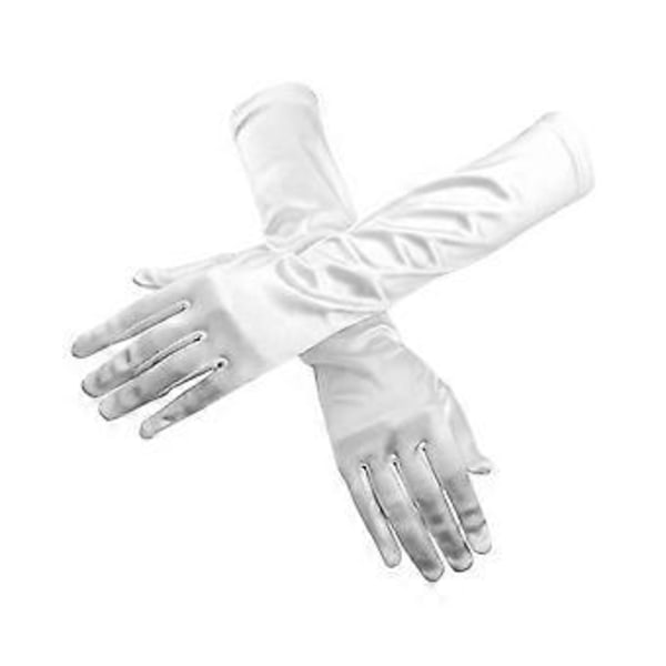 Lange Brudesateng Fingerhansker - Elegant Mote for Bryllupsfester og Opptredener