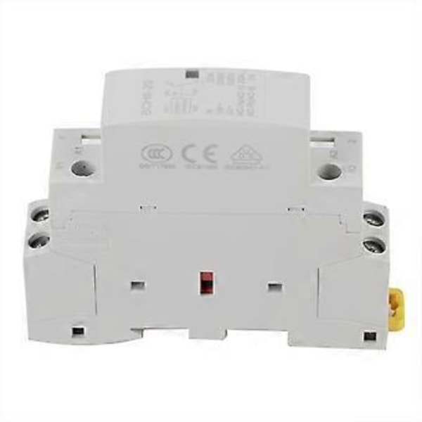 2P 20A Hushålls AC Kontaktor DIN-skena Montering 1NO 1NC (220V/230V)