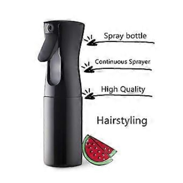 Kontinuerlig Sprayflaska Hårvatten Ultra Fin Mist Propellantfri för Hårstyling, Dusch, Salong 300ml A