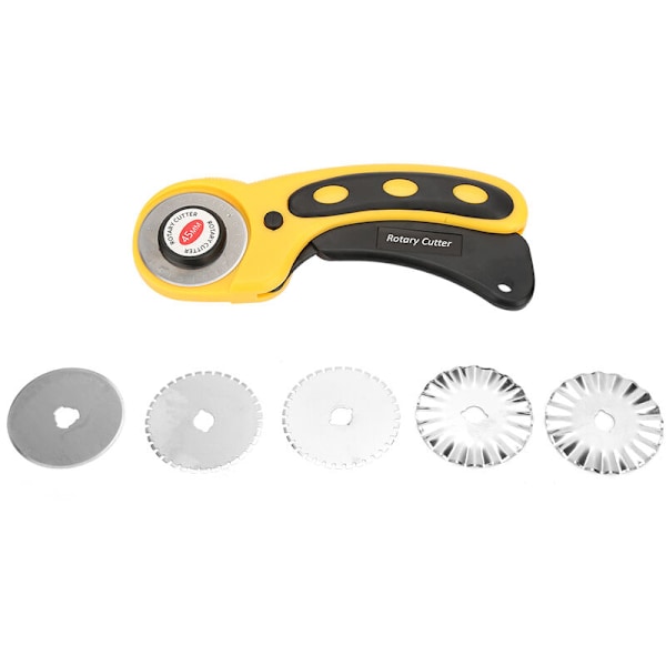 45mm Rotary Cutter, Cutting Tools Rotary Cutters Set with 5 Replacement Sets Cutting Blade Fabric Vinyl Paper Circular Quilting Cutting Patchwork Se