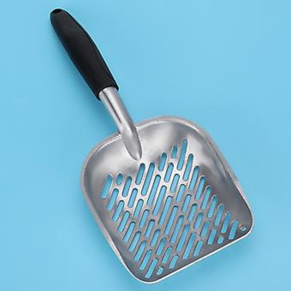 Kattströskopa i aluminiumlegering Siktspade Ihålig Hundvalp Avfallshållare (Svart)