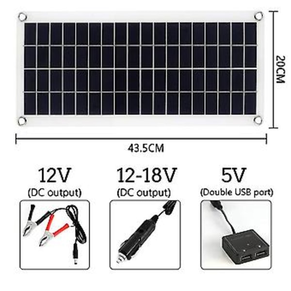 1000W aurinkopaneeli 12-18V aurinkokenno aurinkopaneeli PH RV-autolle MP3-padille Charr ulkokäyttöön