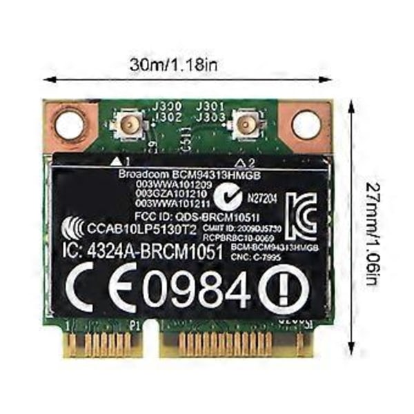 BCM20702 802.11b/g/n WiFi BT 4.0 Trådløst Halvt Mini PCI-E Kort Bluetooth-kompatibelt 4.0 Til HP BCM94313HMGB BCM20702