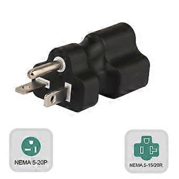 Nema 5-20P Uros - Nema 5-15/20R Naaras Adapteri Vedenkeitin Pistoke 3-nastainen Liitin Liitännät Virtalähde Muunnin