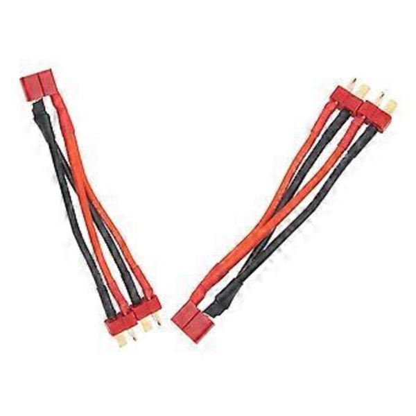 T Stik Adapter Konnektor 1 Hun til 2 Han Splitter til Liion Batteri