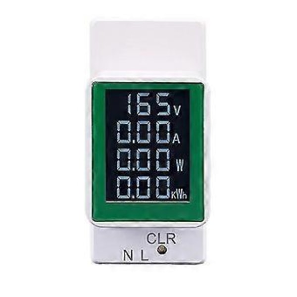 4-i-1 DIN-skinne AC-monitor 110V 220V 100A Spænding Strøm Kwh Elektrisk Energimåler Volt Amp Voltmeter Amperemeter Wattmeter