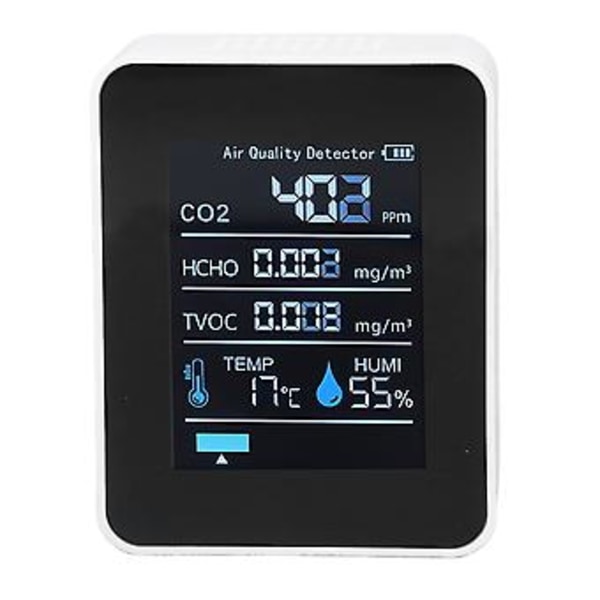 TVOC Tester, 5 i 1 Lufttemperatur Fugtighedstester C Tester Pålidelig og Holdbar