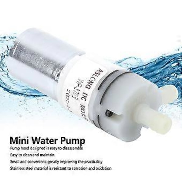 Mini Vandpumpe Rustfrit Stål Antikorrosion Mikro Bærbar Husholdnings DC 12.0V