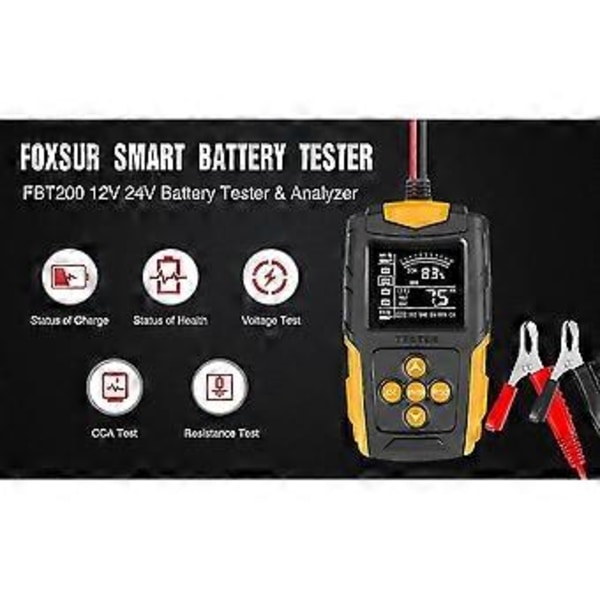 12V/24V Bilbatteritestare Digital Automobil Diagnostisk Batteritestare Analysator Fordonsstart C