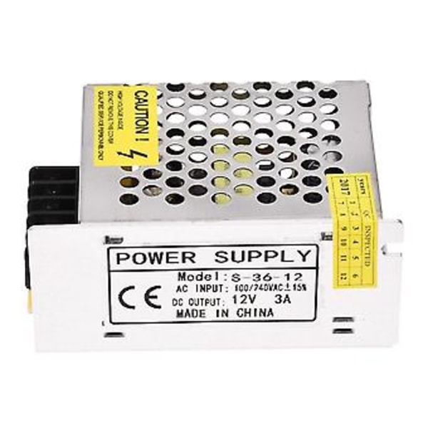 36w Drivrutin Transformator DC 12v 3a För LED Lampa
