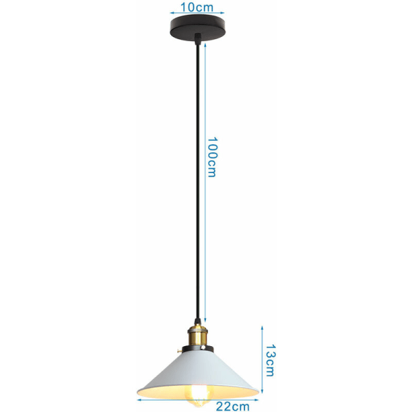 Modern taklampa Vit metall hängande lampa för köksön sovrum