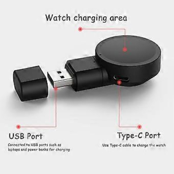 USB Opladerkabel Dock Beslag Base Oplader Adapter Stand til Galaxy Watch 4/3