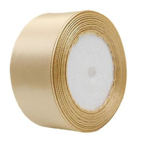 1 Rulle 40mm 22 Meter Siden Satinband För Bröllopsfest (champagne)