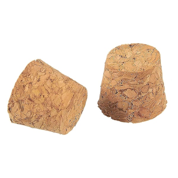 20x Koniske korkpropper i træ til vinflasker