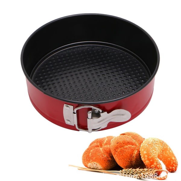 Läckagesäker Non-stick Rund Kakor Cheesecake Pan 7'' Med Avtagbar Våffelbotten